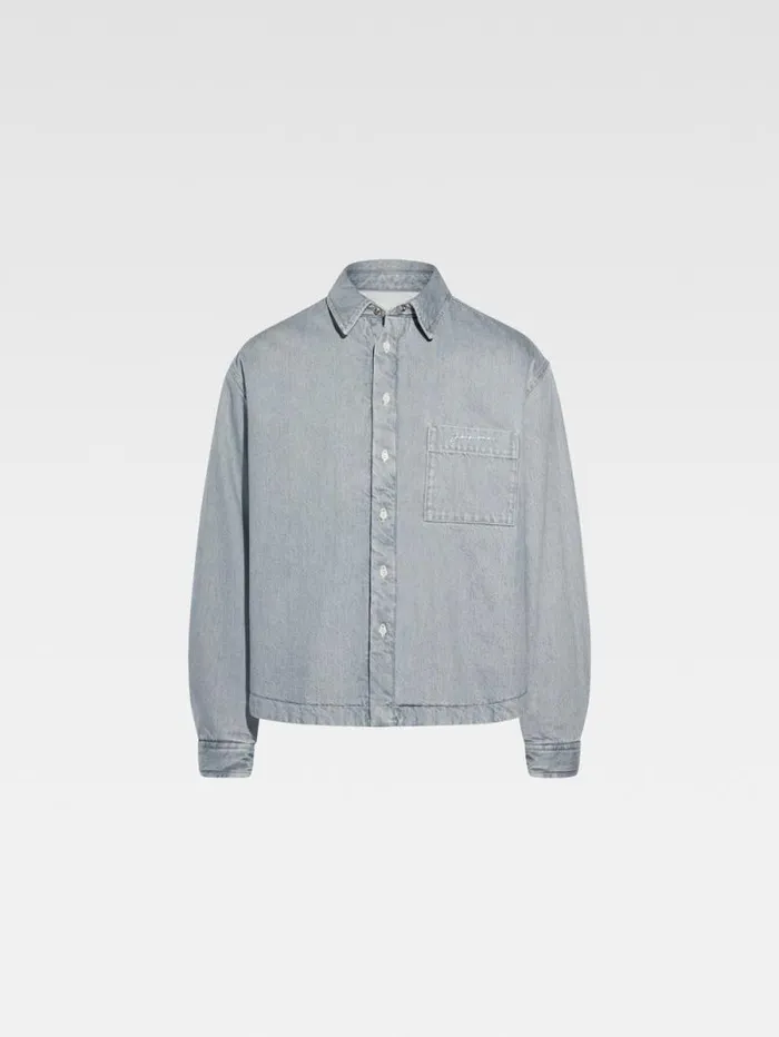 JACQUEMUS The Boulanger Shirt Grey Offwhite Men Shirts JACQUEMUS The Boulanger Shirt Grey Offwhite Men Shirts