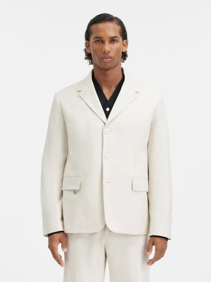 JACQUEMUS The Cabri Jacket Light Beige Men Coats and Jackets JACQUEMUS The Cabri Jacket Light Beige Men Coats and Jackets