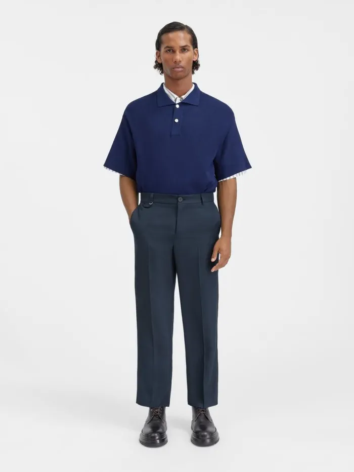 JACQUEMUS The Cabri Pants Dark Navy Men Trousers and Shorts