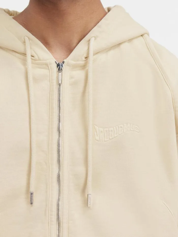 JACQUEMUS The Camargue Zipped Sweatshirt Light Beige Men Sweatshirts and Joggings JACQUEMUS The Camargue Zipped Sweatshirt Light Beige Men Sweatshirts and Joggings
