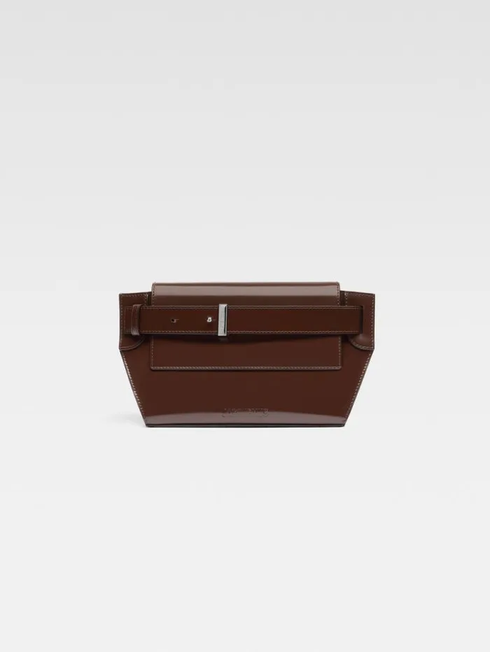 JACQUEMUS The Capri Messenger Bag Midnight Brown Men Bags