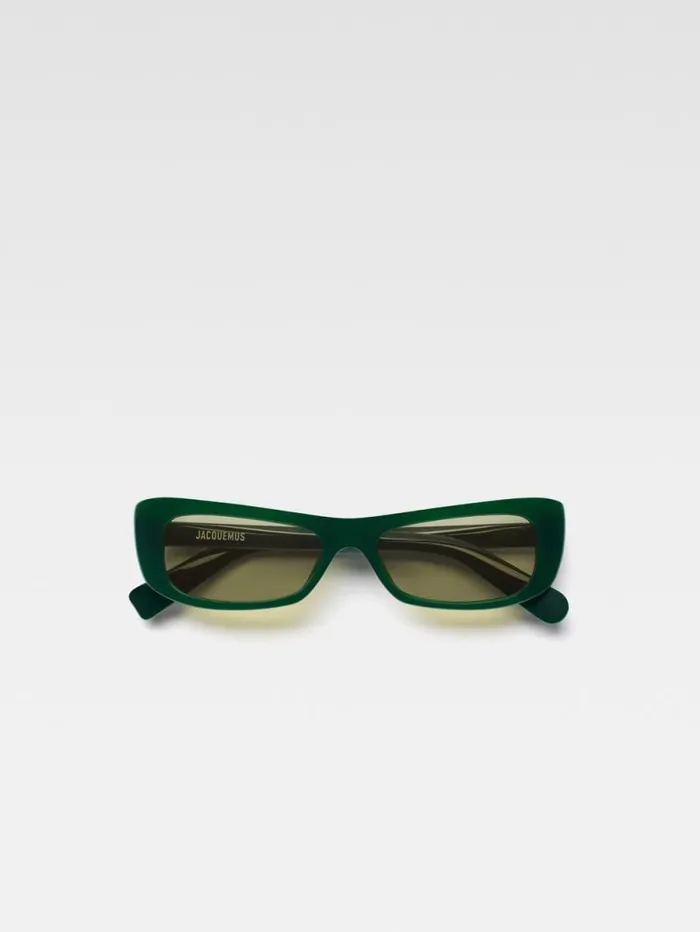 JACQUEMUS The Capri Sunglasses Dark Green WomenMen Sunglasses