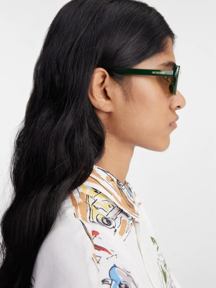 JACQUEMUS The Capri Sunglasses Dark Green WomenMen Sunglasses JACQUEMUS The Capri Sunglasses Dark Green WomenMen Sunglasses