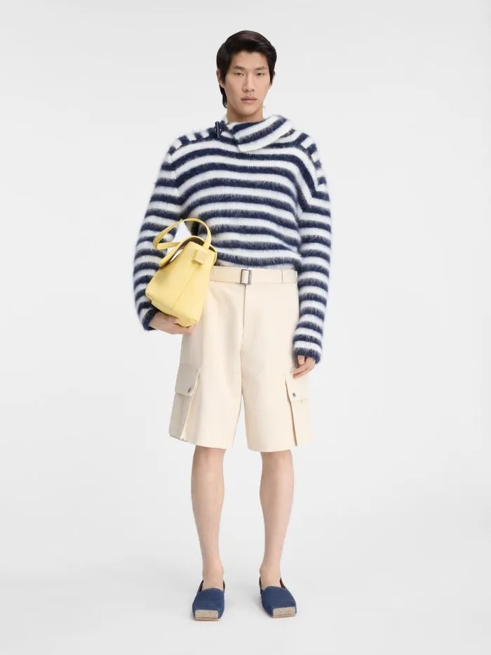 JACQUEMUS The Cargo Bermuda Shorts Beige Men Trousers and Shorts