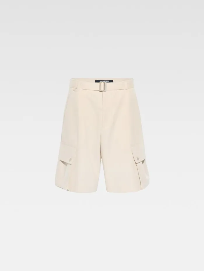 JACQUEMUS The Cargo Bermuda Shorts Beige Men Trousers and Shorts JACQUEMUS The Cargo Bermuda Shorts Beige Men Trousers and Shorts