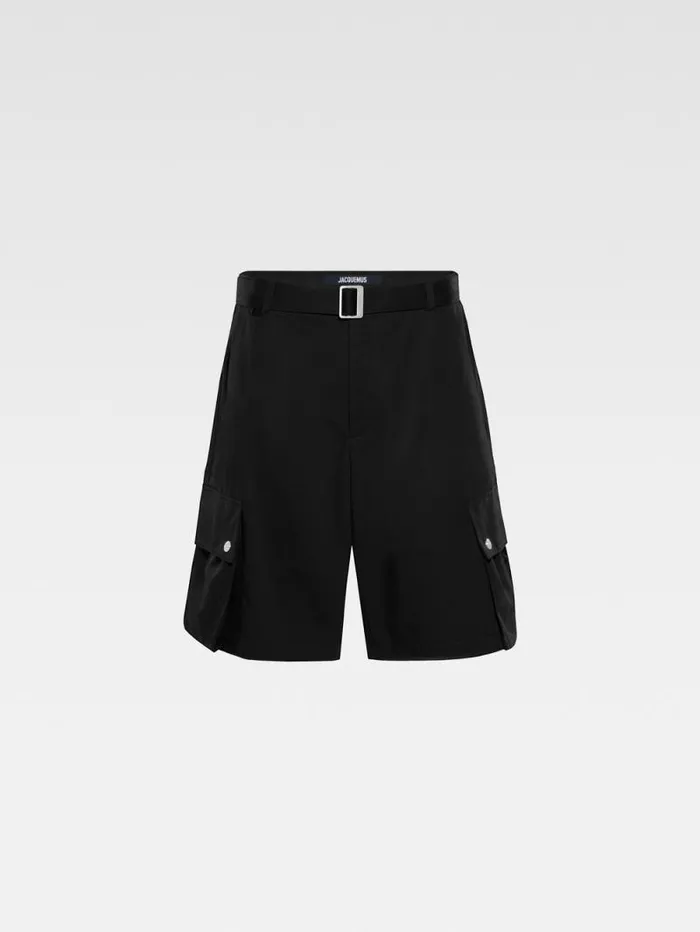 JACQUEMUS The Cargo Bermuda Shorts Black Men Trousers and Shorts JACQUEMUS The Cargo Bermuda Shorts Black Men Trousers and Shorts