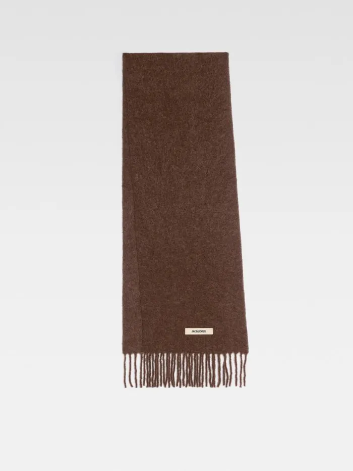 JACQUEMUS The Carro Scarf Brown WomenMen Scarves Beanies and Gloves