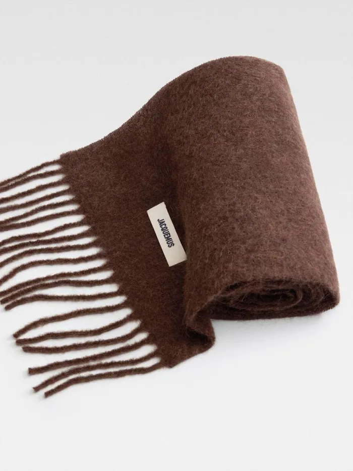 JACQUEMUS The Carro Scarf Brown WomenMen Scarves Beanies and Gloves JACQUEMUS The Carro Scarf Brown WomenMen Scarves Beanies and Gloves