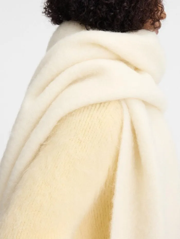 JACQUEMUS The Carro Scarf Offwhite WomenMen Scarves Beanies and Gloves JACQUEMUS The Carro Scarf Offwhite WomenMen Scarves Beanies and Gloves