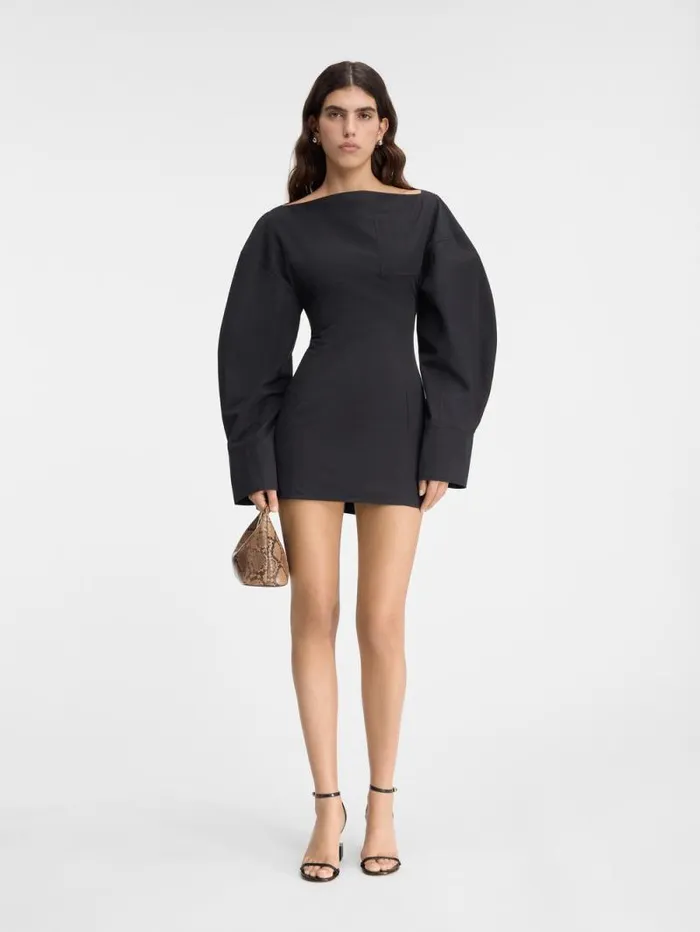 JACQUEMUS The Casaco Shirt Dress Black Women Dresses and Skirts