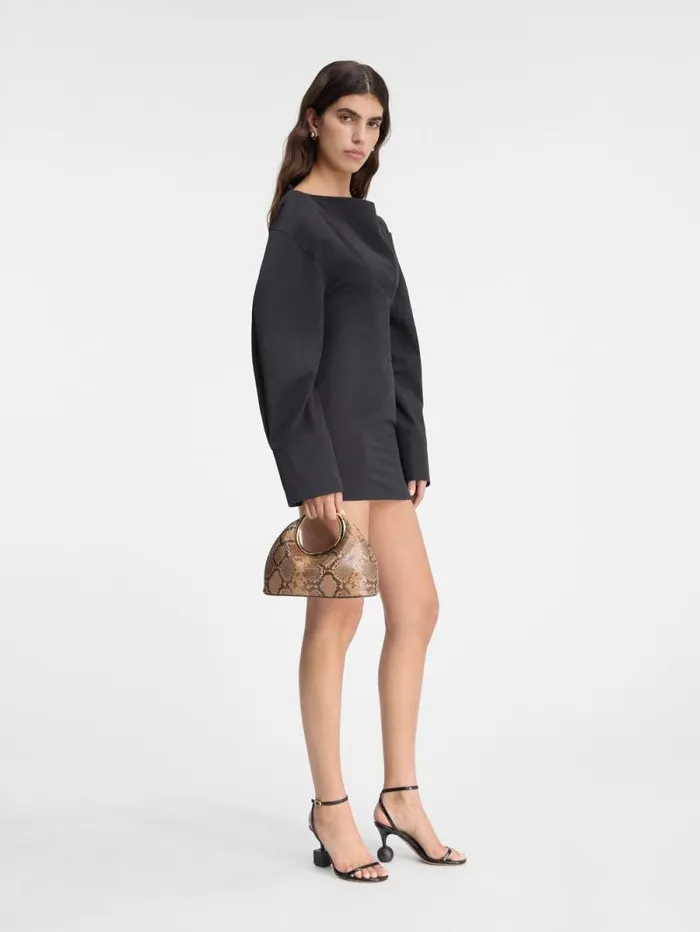 JACQUEMUS The Casaco Shirt Dress Black Women Dresses and Skirts JACQUEMUS The Casaco Shirt Dress Black Women Dresses and Skirts