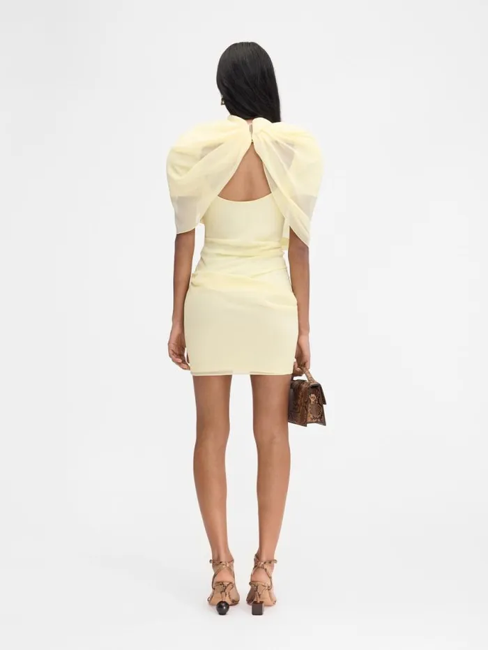 JACQUEMUS The Castagna Dress Pale Yellow 2 Women Dresses and Skirts JACQUEMUS The Castagna Dress Pale Yellow 2 Women Dresses and Skirts
