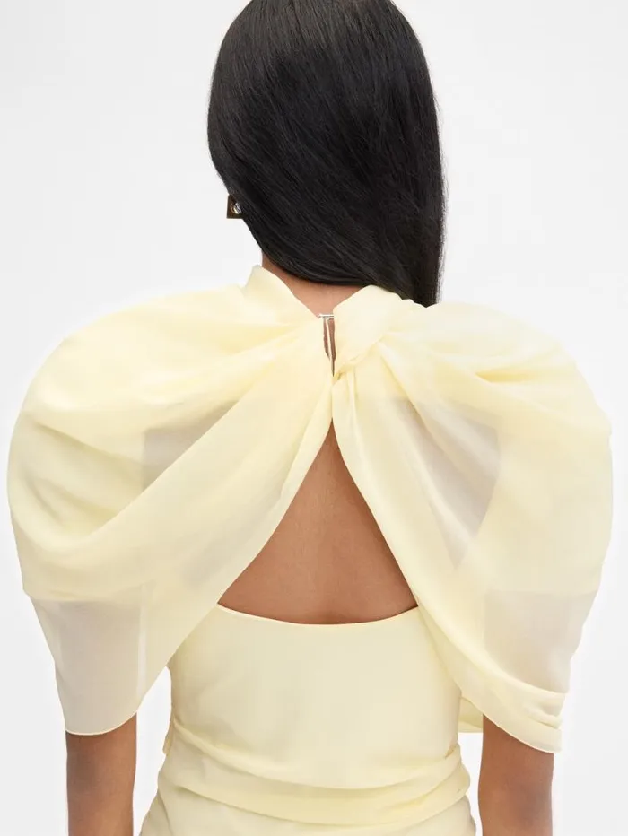 JACQUEMUS The Castagna Dress Pale Yellow 2 Women Dresses and Skirts JACQUEMUS The Castagna Dress Pale Yellow 2 Women Dresses and Skirts