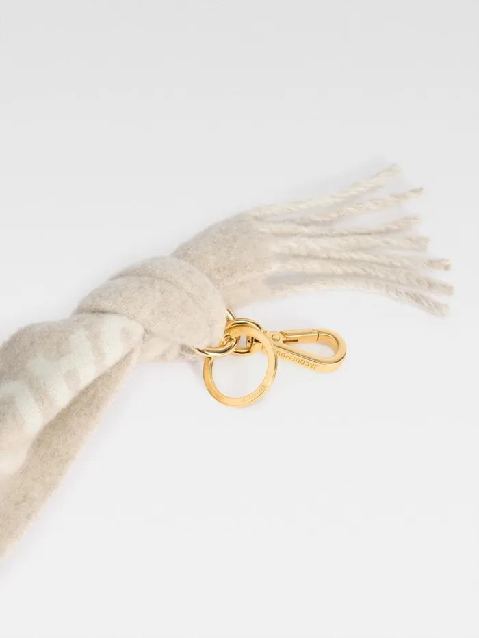 JACQUEMUS The charpe Keychain Multibeige WomenMen Textile Accessories JACQUEMUS The charpe Keychain Multibeige WomenMen Textile Accessories