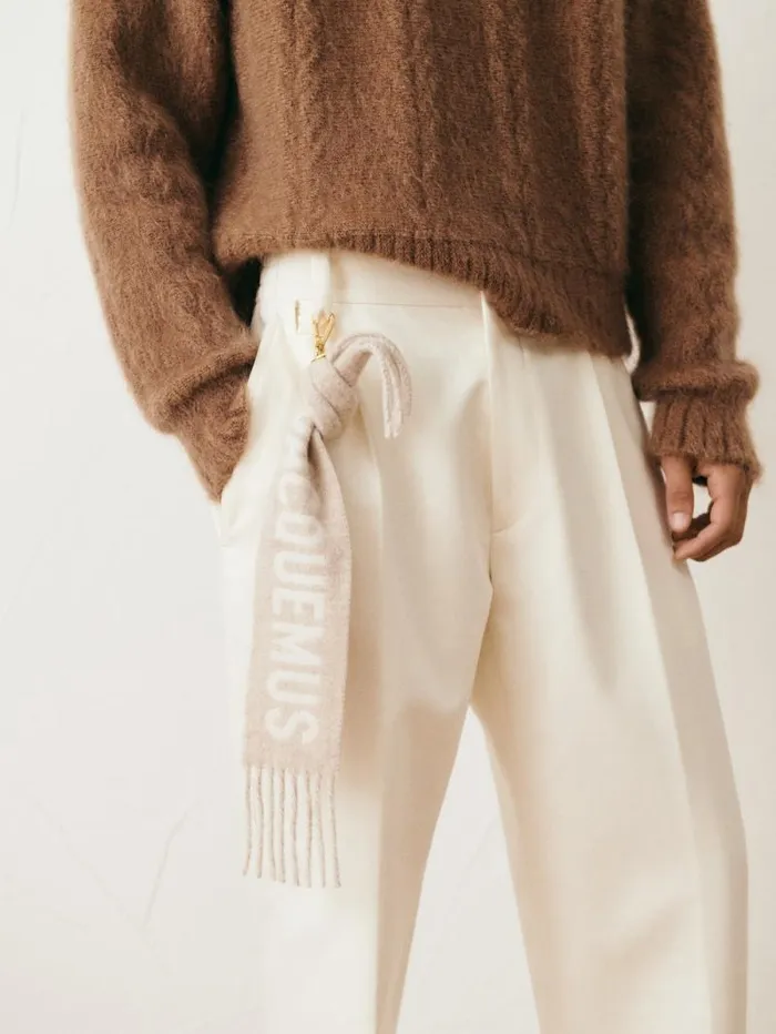 JACQUEMUS The charpe Keychain Multibeige WomenMen Textile Accessories JACQUEMUS The charpe Keychain Multibeige WomenMen Textile Accessories