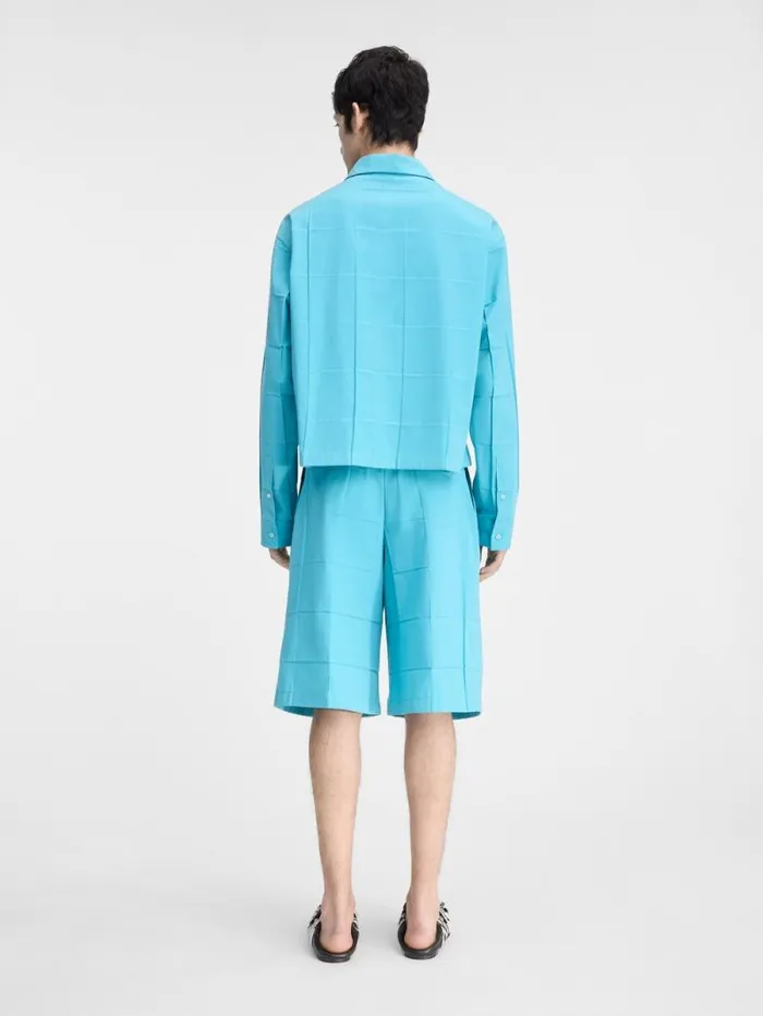 JACQUEMUS The Corto Shirt Turquoise Men Shirts JACQUEMUS The Corto Shirt Turquoise Men Shirts