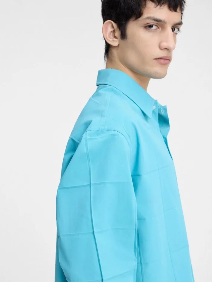 JACQUEMUS The Corto Shirt Turquoise Men Shirts JACQUEMUS The Corto Shirt Turquoise Men Shirts