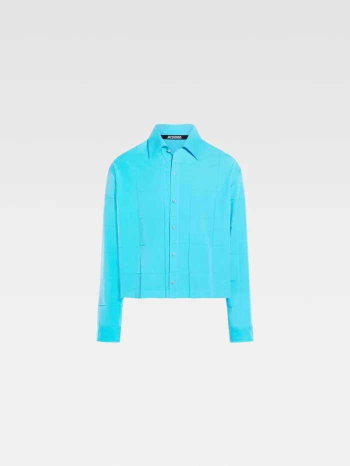 JACQUEMUS The Corto Shirt Turquoise Men Shirts JACQUEMUS The Corto Shirt Turquoise Men Shirts