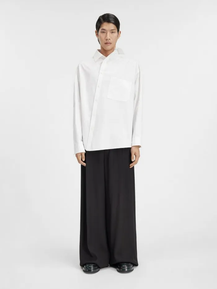 JACQUEMUS The Cuadro Shirt White Men Shirts