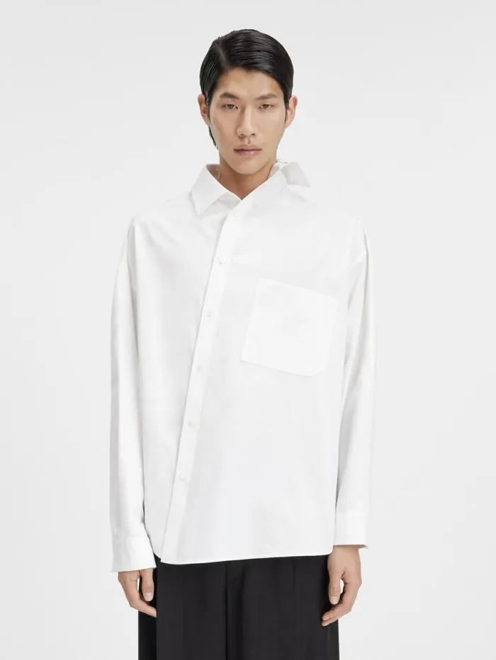 JACQUEMUS The Cuadro Shirt White Men Shirts JACQUEMUS The Cuadro Shirt White Men Shirts