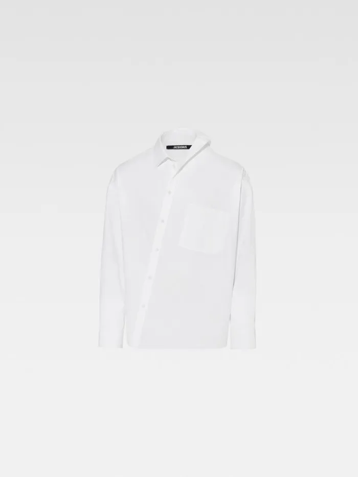 JACQUEMUS The Cuadro Shirt White Men Shirts JACQUEMUS The Cuadro Shirt White Men Shirts
