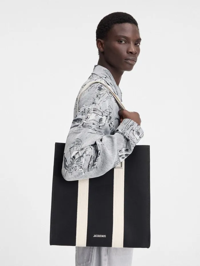 JACQUEMUS The Cuerda Shopper Bag Black WomenMen Shoulder Bags JACQUEMUS The Cuerda Shopper Bag Black WomenMen Shoulder Bags