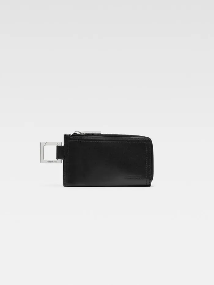 JACQUEMUS The Cuerda Zipped Wallet Black Men Small Leather Goods