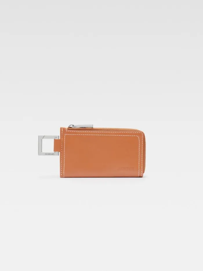 JACQUEMUS The Cuerda Zipped Wallet Light Brown WomenMen Small Leather Goods