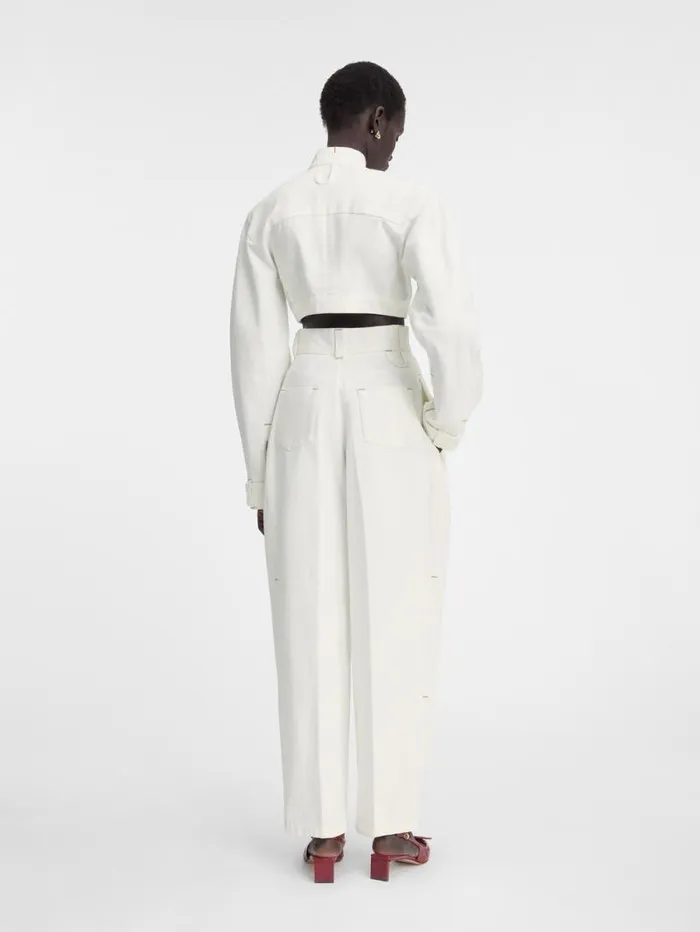 JACQUEMUS The Curzio DeNmes Denim Pants Offwhite Women Denim JACQUEMUS The Curzio DeNmes Denim Pants Offwhite Women Denim