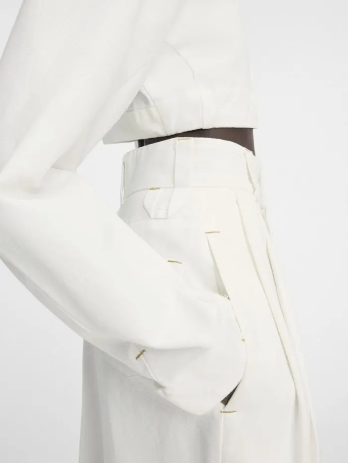 JACQUEMUS The Curzio DeNmes Denim Pants Offwhite Women Denim JACQUEMUS The Curzio DeNmes Denim Pants Offwhite Women Denim