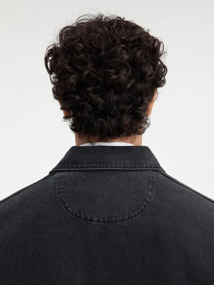 JACQUEMUS The DeNmes Denim Shirt Black Men Shirts JACQUEMUS The DeNmes Denim Shirt Black Men Shirts