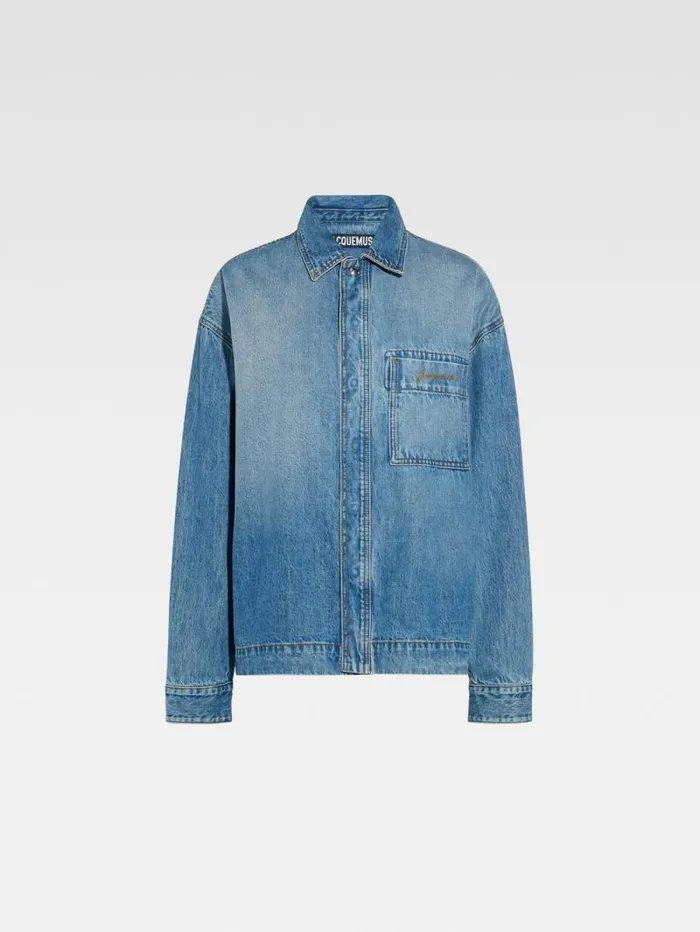 JACQUEMUS The DeNmes Denim Shirt Bluetabac Men Shirts JACQUEMUS The DeNmes Denim Shirt Bluetabac Men Shirts
