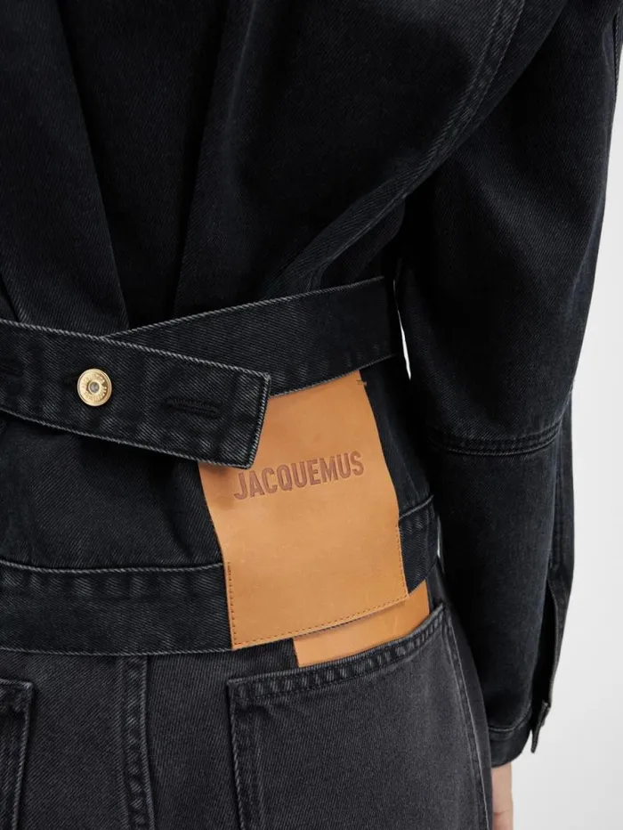 JACQUEMUS The Denim DeNmes Jacket Black Women Coats and Jackets