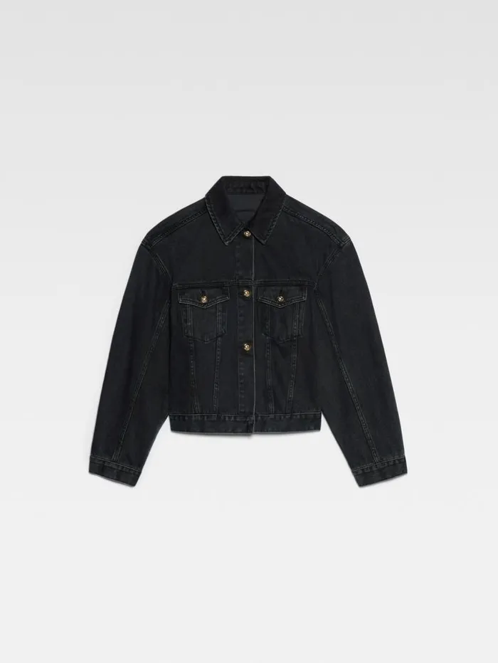 JACQUEMUS The Denim DeNmes Jacket Black Women Coats and Jackets
