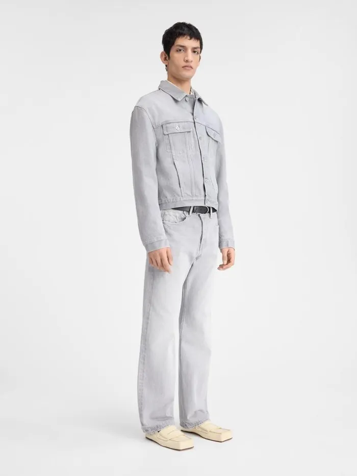 JACQUEMUS The Denim DeNmes Jacket Grey Offwhite Men Denim JACQUEMUS The Denim DeNmes Jacket Grey Offwhite Men Denim