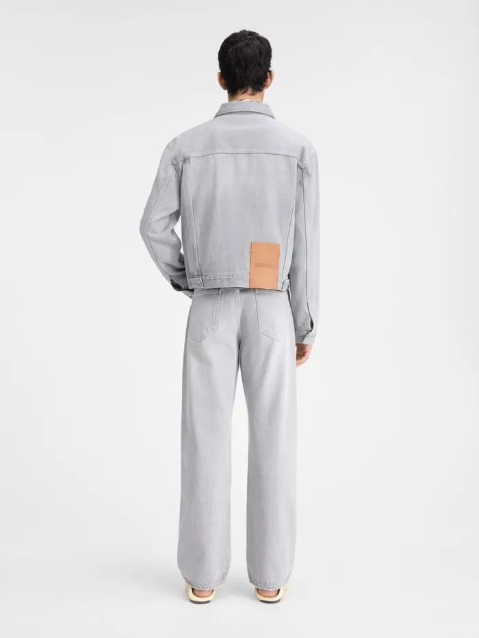 JACQUEMUS The Denim DeNmes Jacket Grey Offwhite Men Denim JACQUEMUS The Denim DeNmes Jacket Grey Offwhite Men Denim