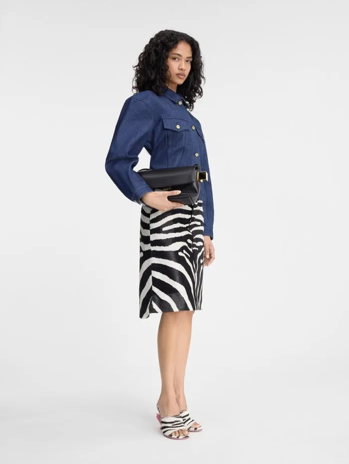 JACQUEMUS The Denim DeNmes Jacket Navy Navy Stripes Women Coats and Jackets