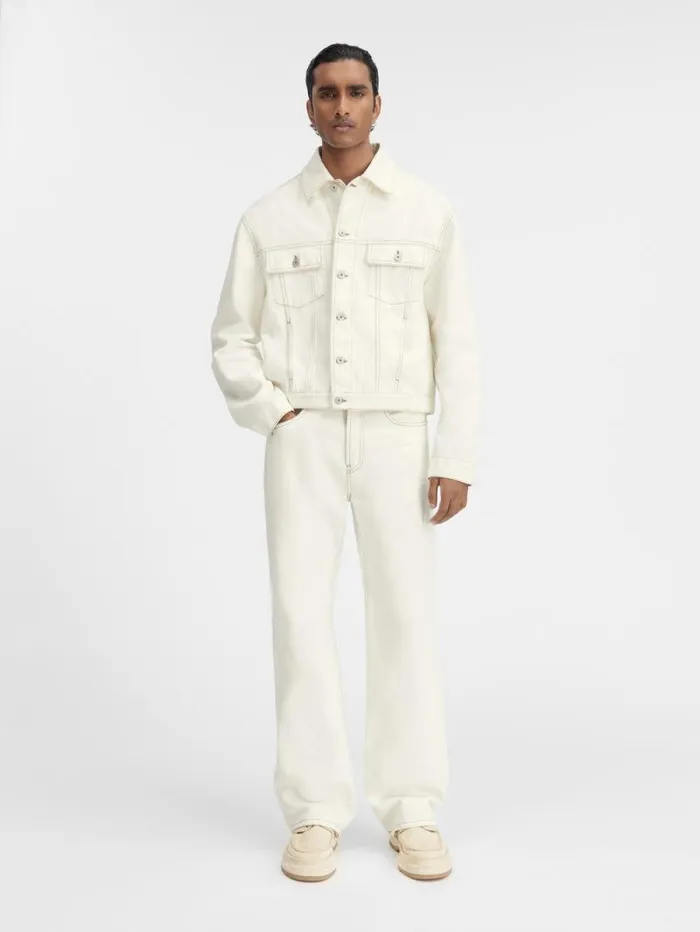 JACQUEMUS The Denim DeNmes Jacket Offwhitetabac Men Denim