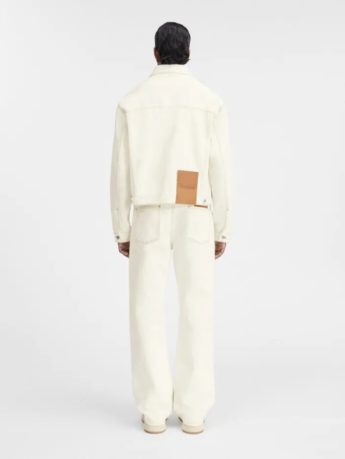 JACQUEMUS The Denim DeNmes Jacket Offwhitetabac Men Denim JACQUEMUS The Denim DeNmes Jacket Offwhitetabac Men Denim