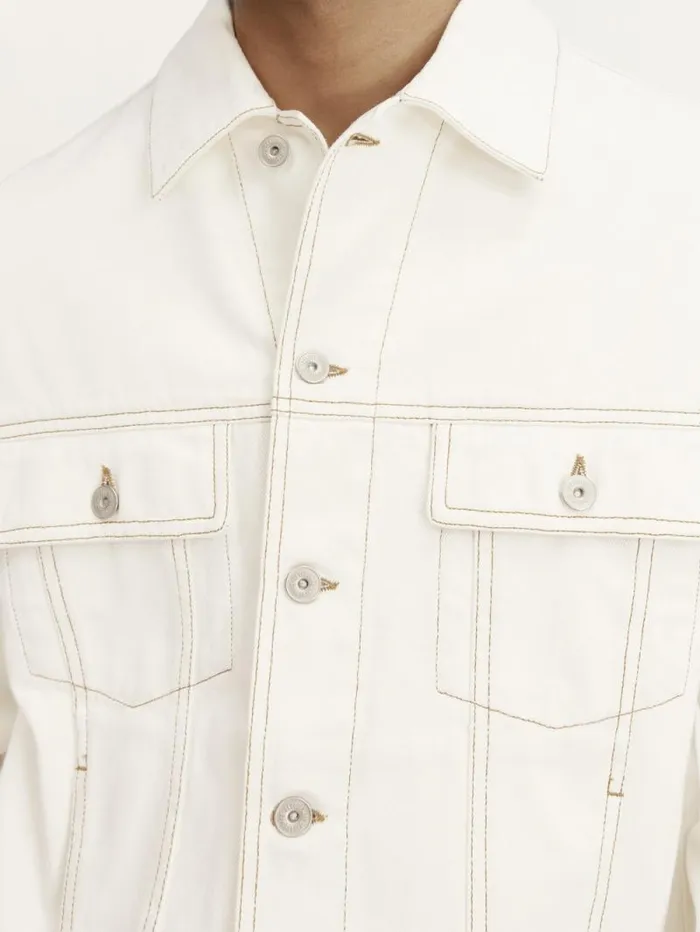 JACQUEMUS The Denim DeNmes Jacket Offwhitetabac Men Denim JACQUEMUS The Denim DeNmes Jacket Offwhitetabac Men Denim