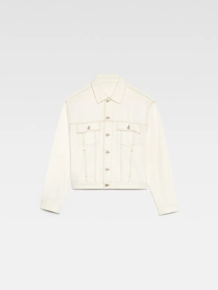 JACQUEMUS The Denim DeNmes Jacket Offwhitetabac Men Denim JACQUEMUS The Denim DeNmes Jacket Offwhitetabac Men Denim