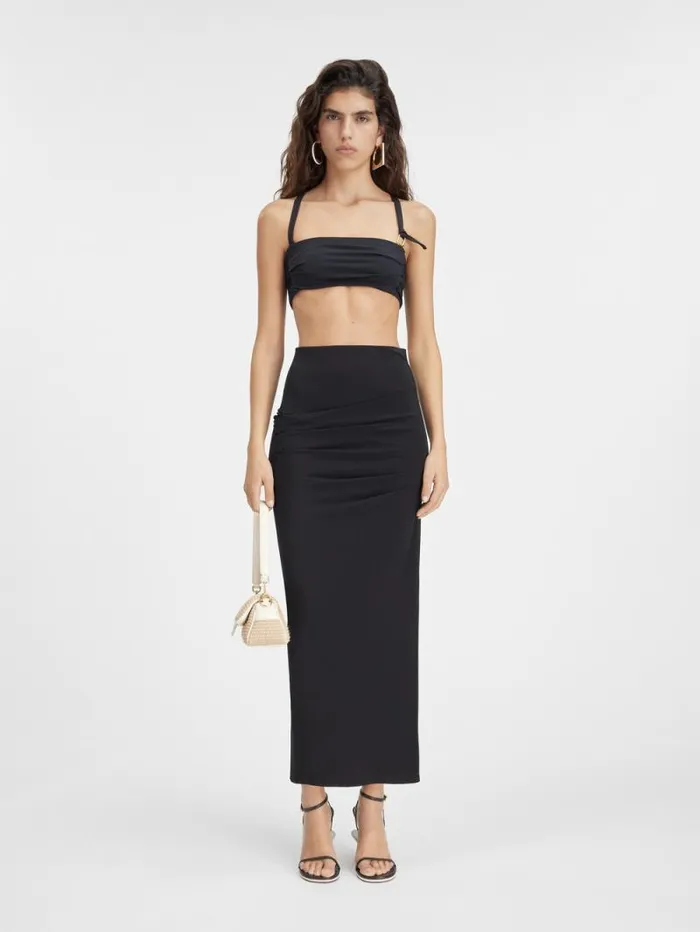 JACQUEMUS The Drapeado Skirt Black Women Dresses and Skirts
