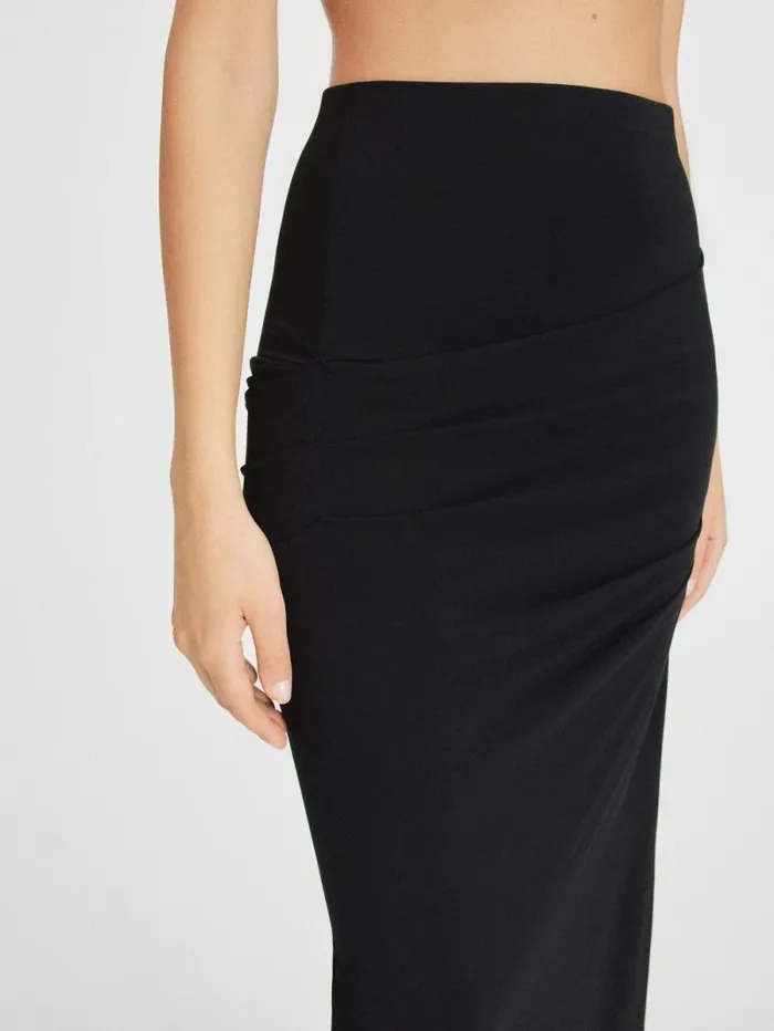JACQUEMUS The Drapeado Skirt Black Women Dresses and Skirts JACQUEMUS The Drapeado Skirt Black Women Dresses and Skirts
