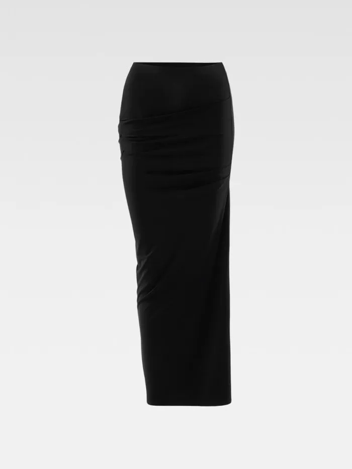 JACQUEMUS The Drapeado Skirt Black Women Dresses and Skirts JACQUEMUS The Drapeado Skirt Black Women Dresses and Skirts
