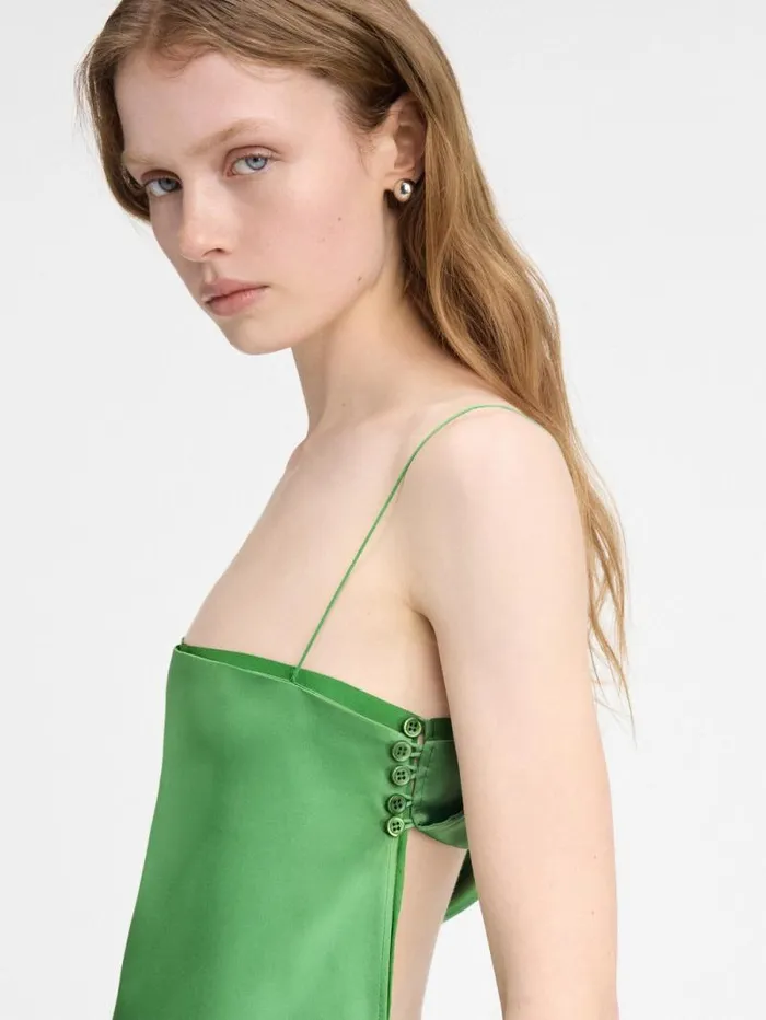 JACQUEMUS The Elica Dress Green Women Dresses and Skirts JACQUEMUS The Elica Dress Green Women Dresses and Skirts