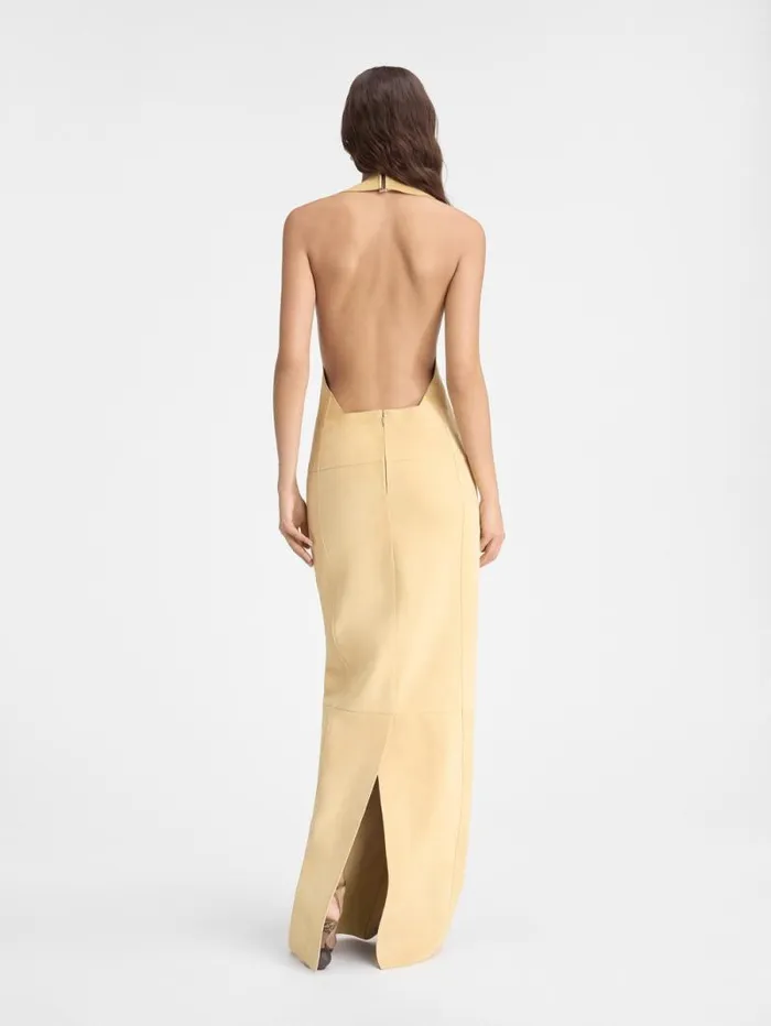 JACQUEMUS The Favola Long Dress Beige Women Dresses and Skirts JACQUEMUS The Favola Long Dress Beige Women Dresses and Skirts
