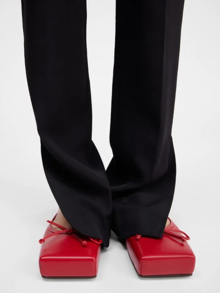 JACQUEMUS The Flat Ballet Mules Red Women Shoes