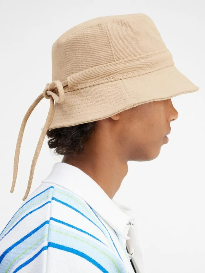 JACQUEMUS The Gadjo Bucket Hat Beige WomenMen Hats