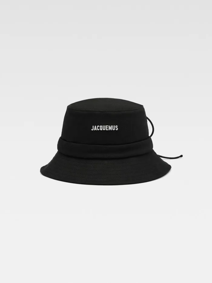 JACQUEMUS The Gadjo Bucket Hat Black WomenMen Hats