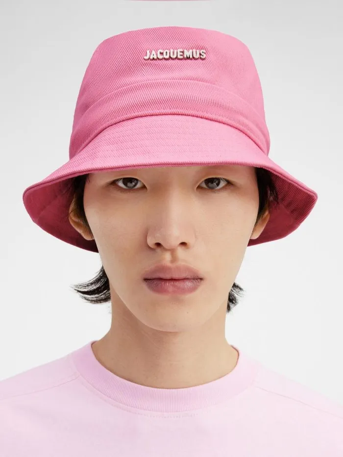 JACQUEMUS The Gadjo Bucket Hat Light Pink Women Hats JACQUEMUS The Gadjo Bucket Hat Light Pink Women Hats